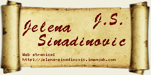 Jelena Sinadinović vizit kartica
